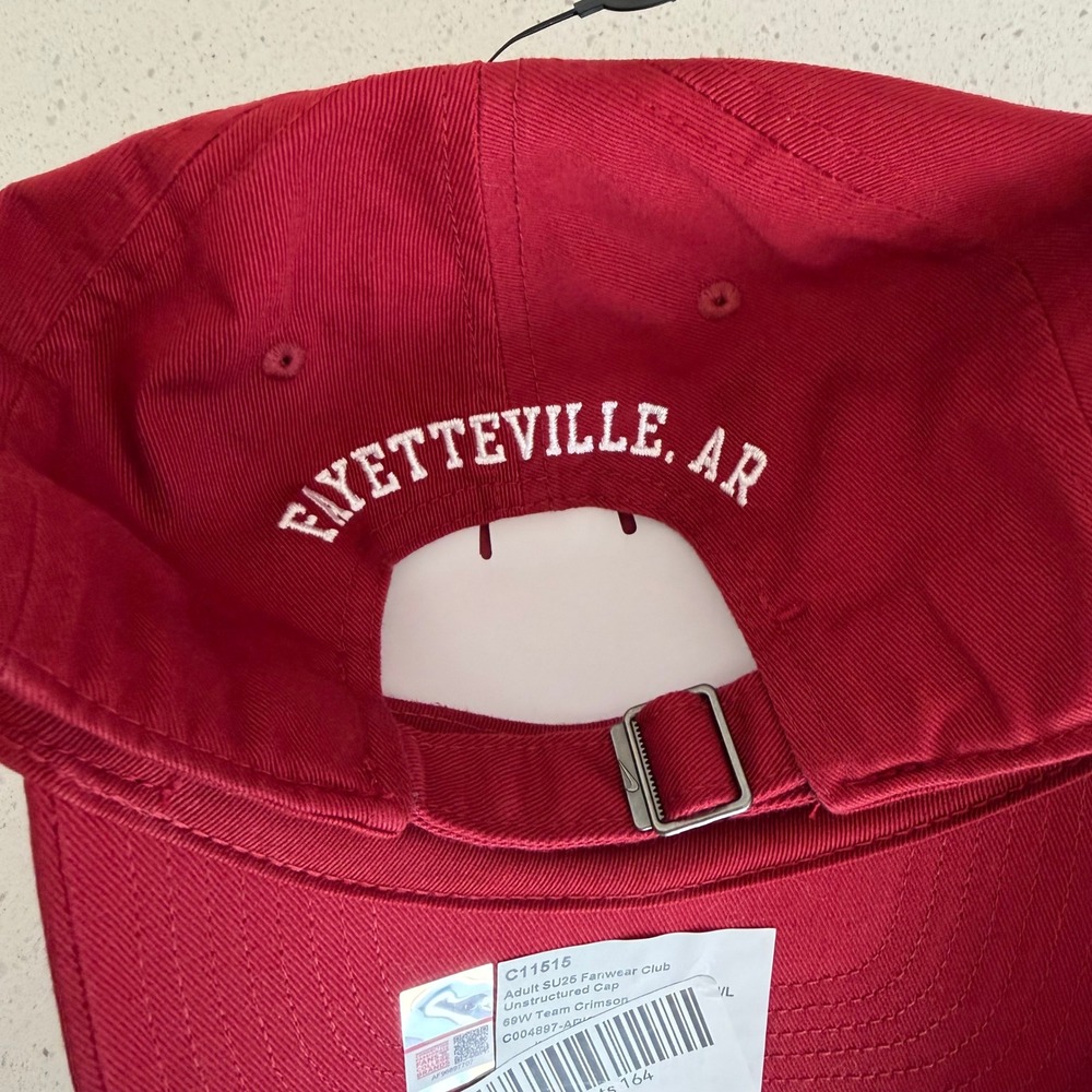 Nike Arkansas Razorbacks Club Cap Red M/L Unstructured Hat NEW - Picture 5 of 5